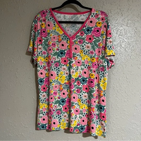 Little Sleepies Secret Garden Floral Womens Pajama Set Size XL - Picture 2 of 6